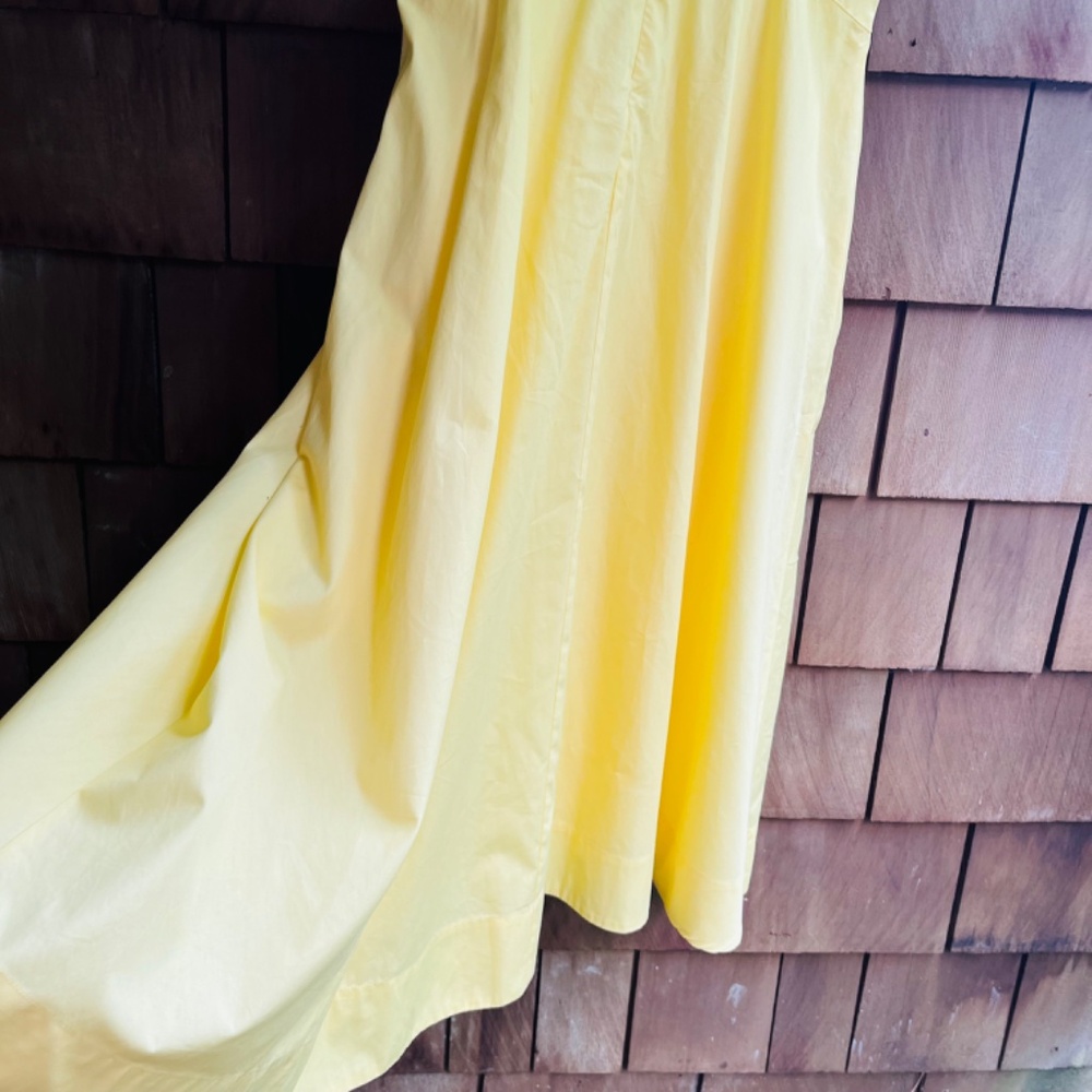 Women’s Sleeveless Cutout Poplin A - Line Midi Dress Size L  Light - Yellow - Picture 16 of 16